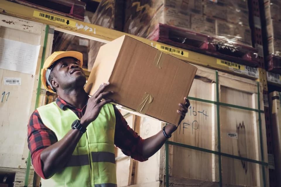 Retailer handling wholesale stock in a warehouse